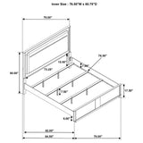  Coaster Furniture Leanne 223131KE Eastern King LED Panel Bed - Off White/Light Oak IMAGE 9