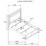  Coaster Furniture Leanne 223131Q Queen LED Panel Bed - Off White/Light Oak IMAGE 9