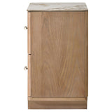  Coaster Furniture Leanne 223132 2-drawer Sinter Stone Top Nightstand - Light Oak IMAGE 12