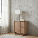  Coaster Furniture Leanne 223132 2-drawer Sinter Stone Top Nightstand - Light Oak IMAGE 2