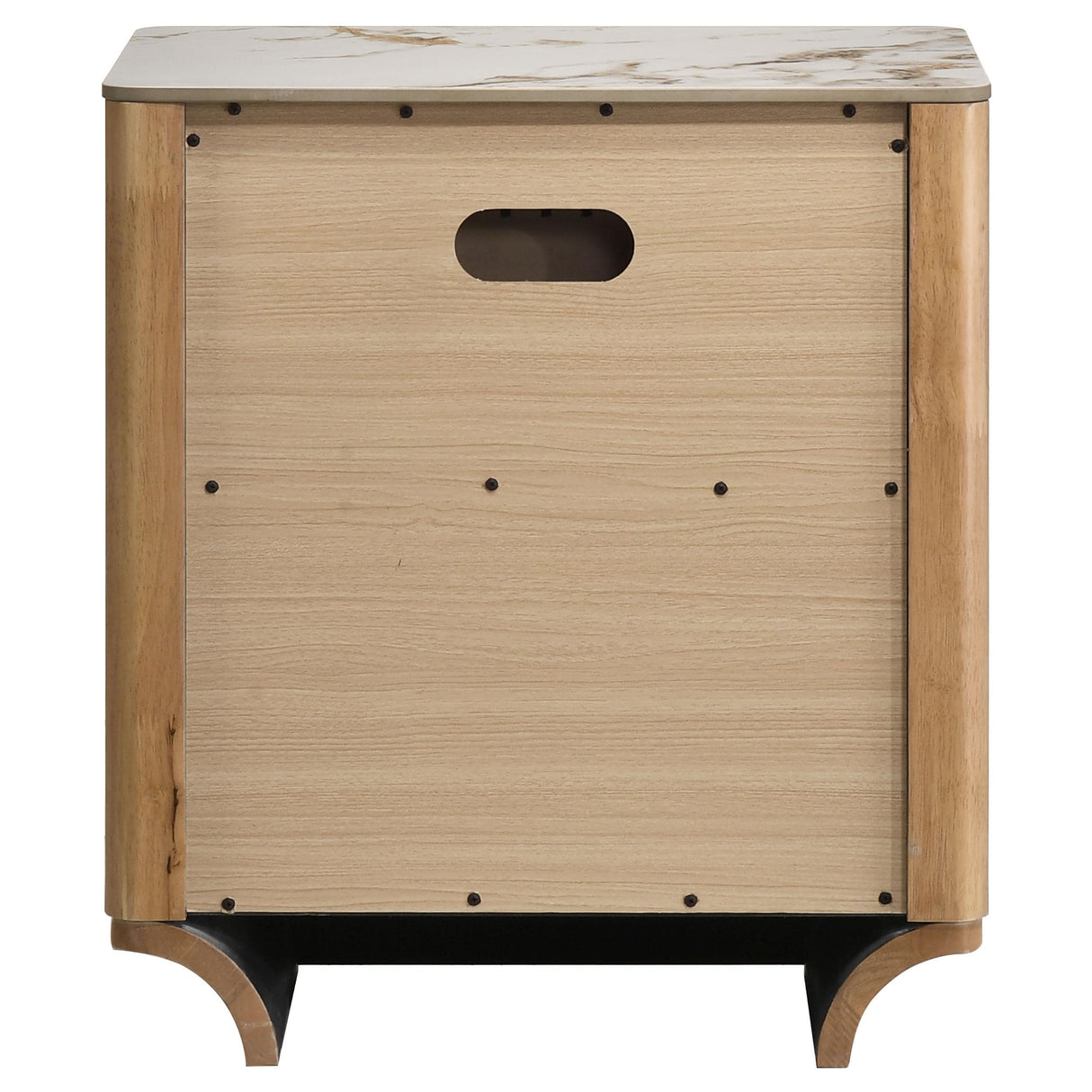  Coaster Furniture Leanne 223132 2-drawer Sinter Stone Top Nightstand - Light Oak IMAGE 5