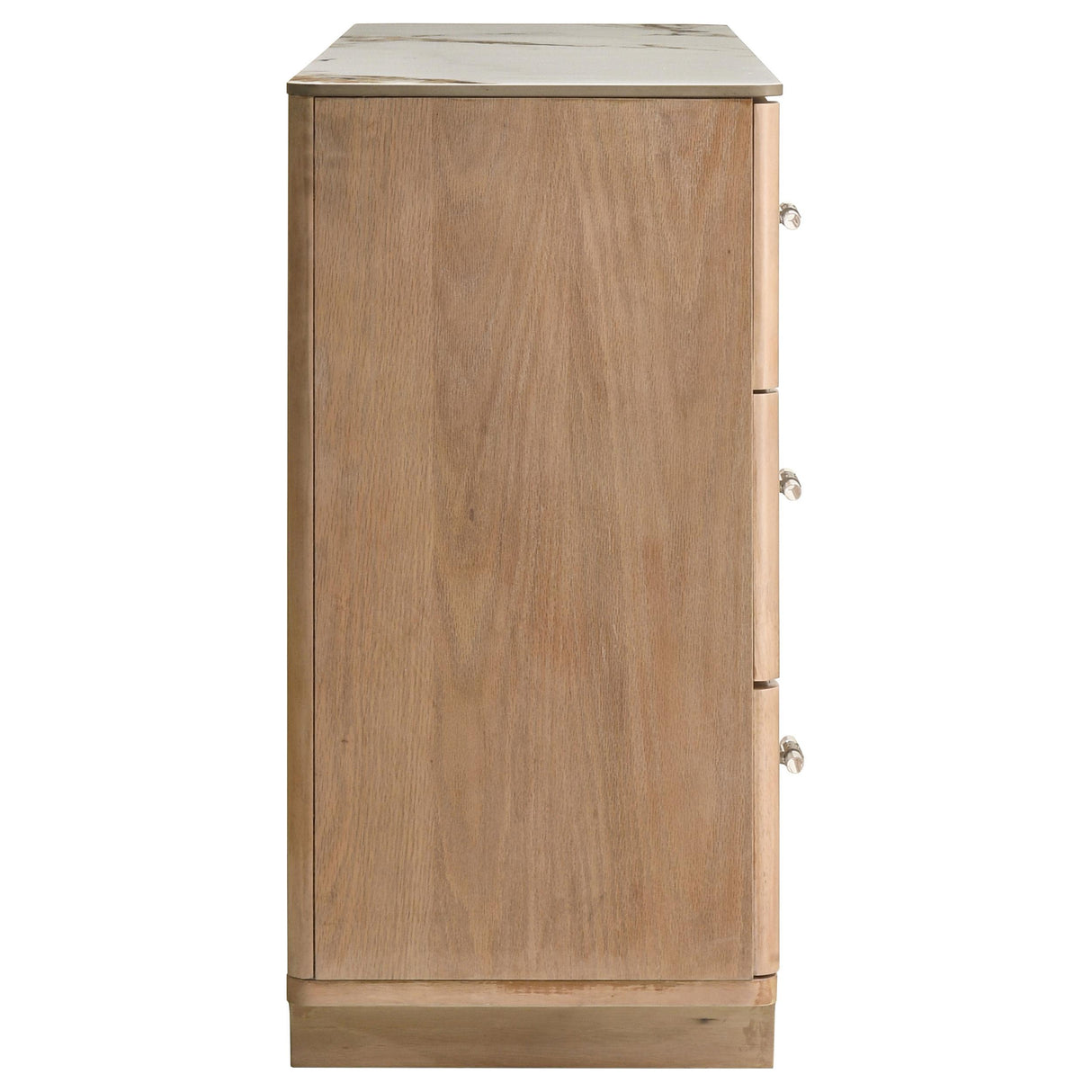  Coaster Furniture Leanne 223133 6-drawer Sinter Stone Top Dresser Cabinet - Light Oak IMAGE 10