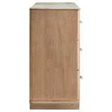  Coaster Furniture Leanne 223133 6-drawer Sinter Stone Top Dresser Cabinet - Light Oak IMAGE 10