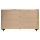  Coaster Furniture Leanne 223133 6-drawer Sinter Stone Top Dresser Cabinet - Light Oak IMAGE 5