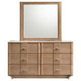  Coaster Furniture Leanne 223133M 6-drawer Sinter Stone Top Dresser and Mirror - Light Oak IMAGE 8