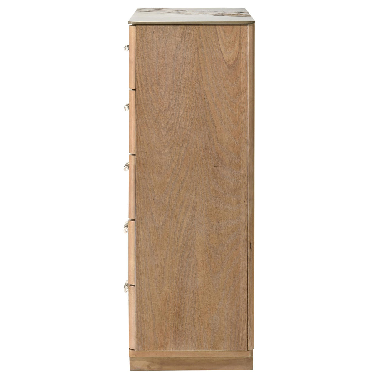  Coaster Furniture Leanne 223135 5-drawer Sinter Stone Top Chest - Light Oak IMAGE 14
