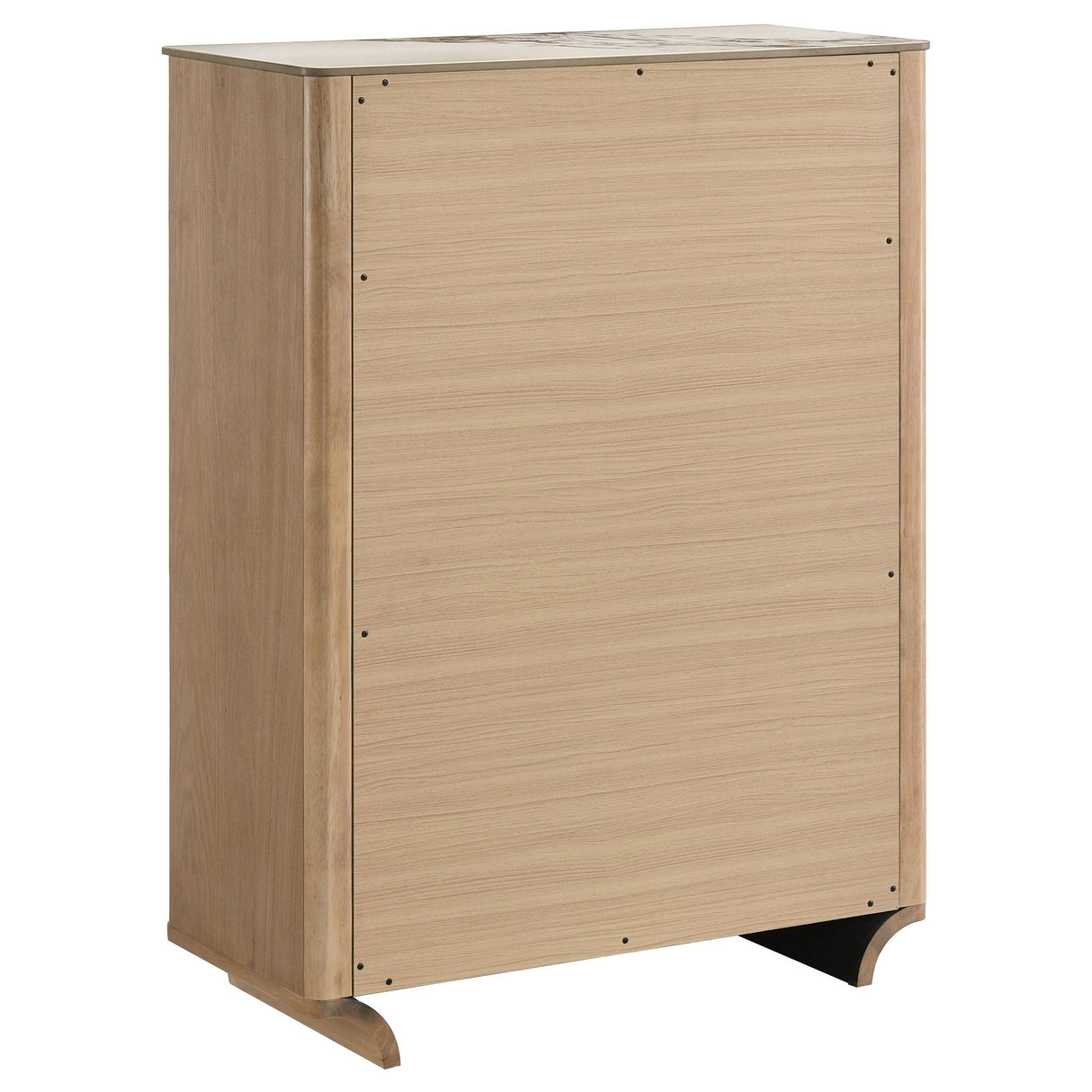  Coaster Furniture Leanne 223135 5-drawer Sinter Stone Top Chest - Light Oak IMAGE 2