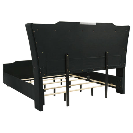  Coaster Furniture Lorient 223161KW California King LED Upholstered Bed - Black IMAGE 4