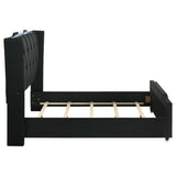  Coaster Furniture Lorient 223161Q Queen LED Upholstered Wingback Bed - Black IMAGE 8