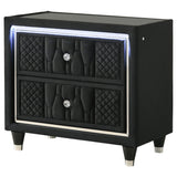  Coaster Furniture Lorient 223162 2-drawer LED Nightstand with USB - Black IMAGE 11