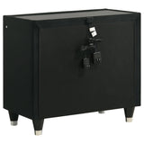  Coaster Furniture Lorient 223162 2-drawer LED Nightstand with USB - Black IMAGE 2