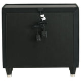  Coaster Furniture Lorient 223162 2-drawer LED Nightstand with USB - Black IMAGE 4