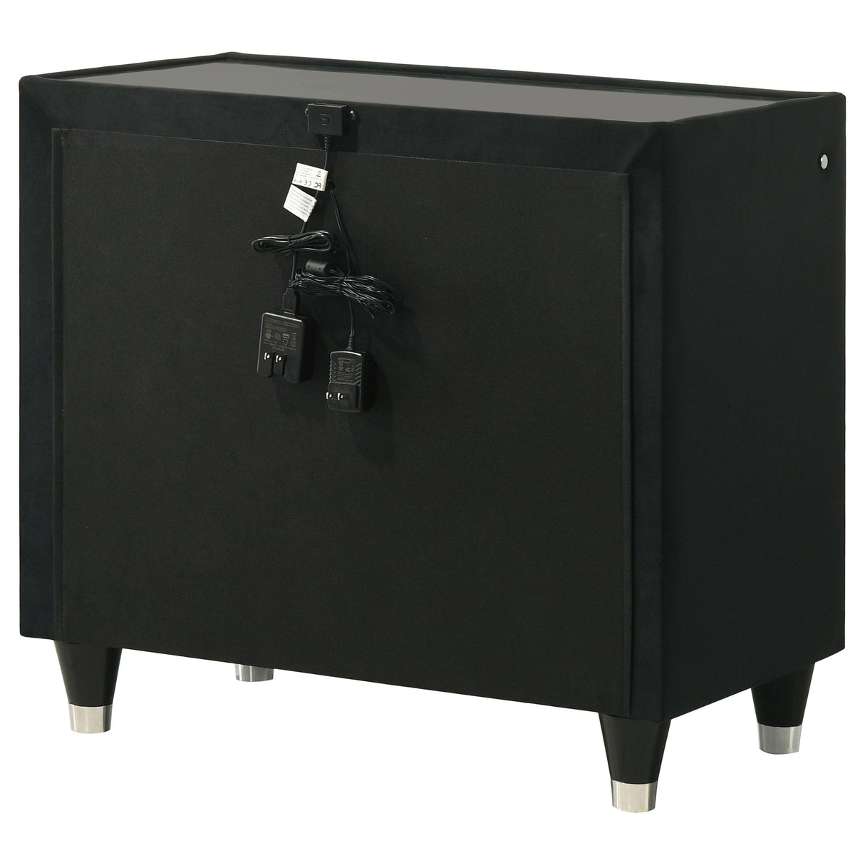  Coaster Furniture Lorient 223162 2-drawer LED Nightstand with USB - Black IMAGE 7