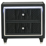  Coaster Furniture Lorient 223162 2-drawer LED Nightstand with USB - Black IMAGE 8