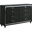  Coaster Furniture Lorient 223163 8-drawer LED Bedroom Dresser Cabinet - Black IMAGE 1
