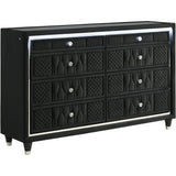  Coaster Furniture Lorient 223163 8-drawer LED Bedroom Dresser Cabinet - Black IMAGE 1