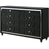  Coaster Furniture Lorient 223163 8-drawer LED Bedroom Dresser Cabinet - Black IMAGE 4