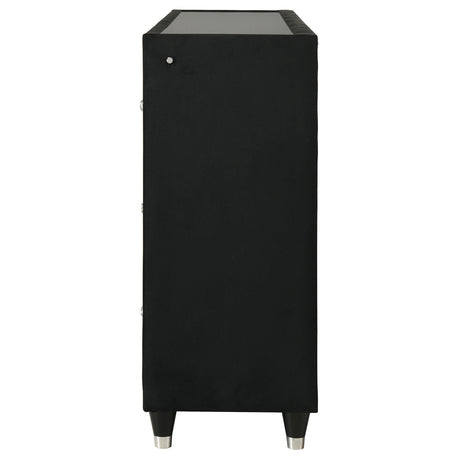  Coaster Furniture Lorient 223163FB 8-drawer LED Bedroom Flame Box Dresser - Black IMAGE 15
