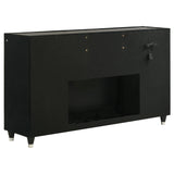  Coaster Furniture Lorient 223163FB 8-drawer LED Bedroom Flame Box Dresser - Black IMAGE 2