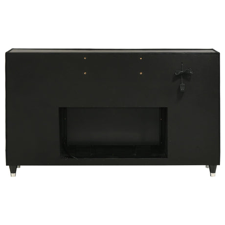  Coaster Furniture Lorient 223163FB 8-drawer LED Bedroom Flame Box Dresser - Black IMAGE 4