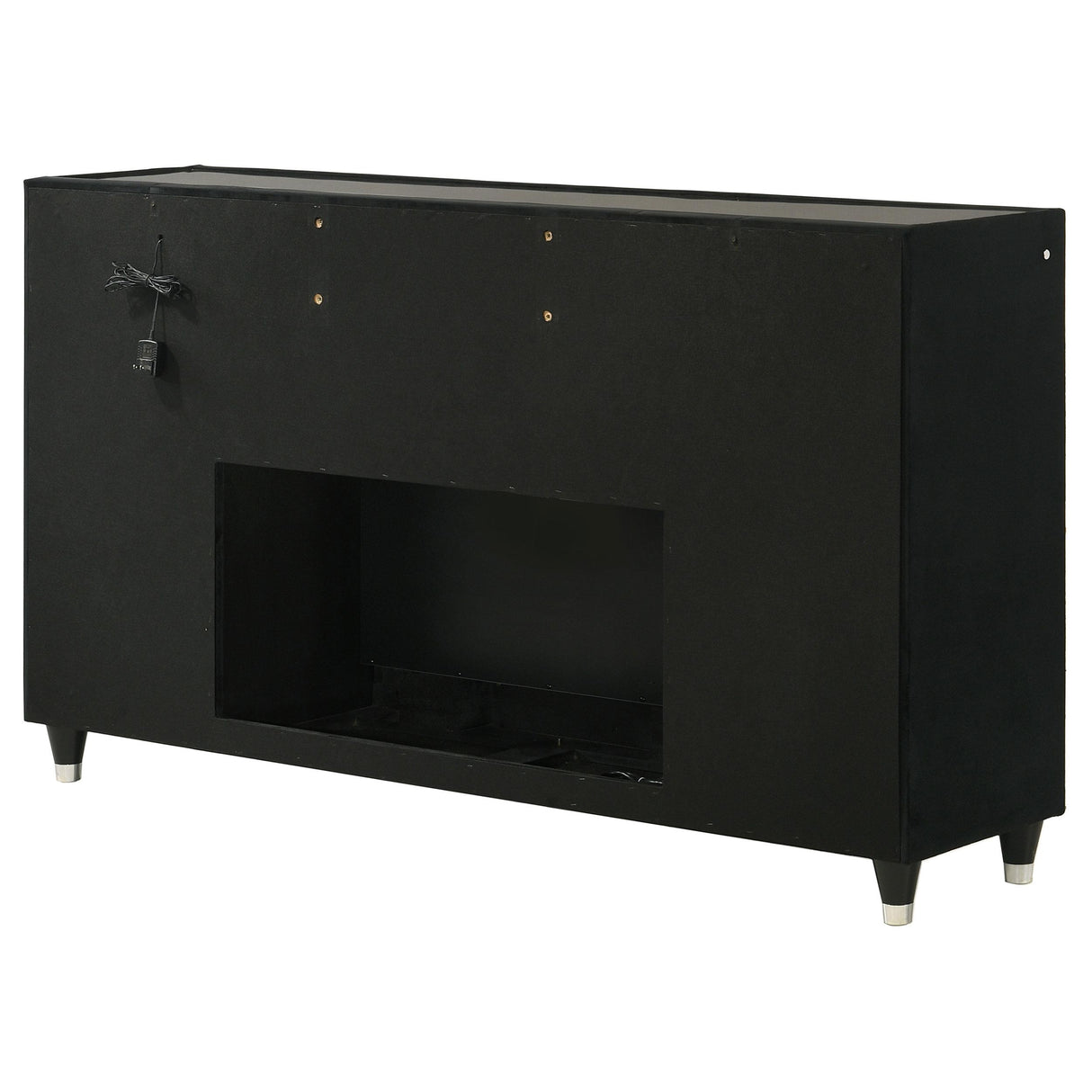  Coaster Furniture Lorient 223163FB 8-drawer LED Bedroom Flame Box Dresser - Black IMAGE 7
