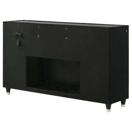 Coaster Furniture Lorient 223163FB 8-drawer LED Bedroom Flame Box Dresser - Black IMAGE 7