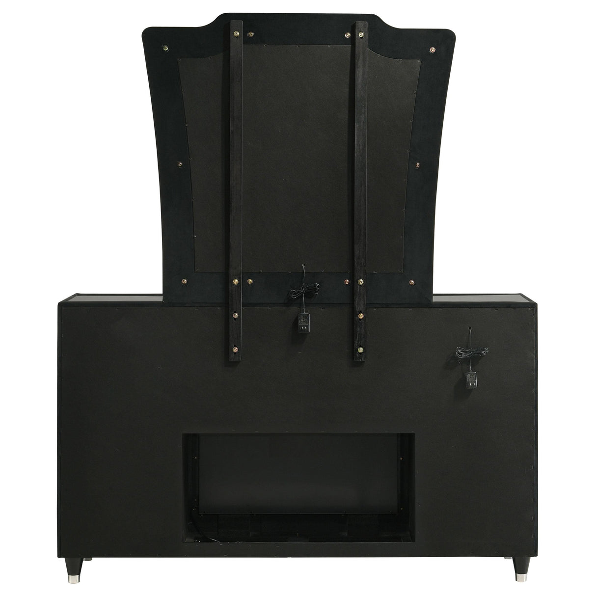 Coaster Furniture Lorient 223163FBM 8-drawer LED Flame Box Dresser and Mirror - Black IMAGE 4