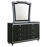  Coaster Furniture Lorient 223163M 8-drawer LED Dresser with Mirror - Black IMAGE 1