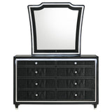  Coaster Furniture Lorient 223163M 8-drawer LED Dresser with Mirror - Black IMAGE 7