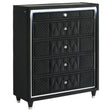  Coaster Furniture Lorient 223165 5-drawer LED Chest - Black IMAGE 1