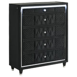  Coaster Furniture Lorient 223165 5-drawer LED Chest - Black IMAGE 1