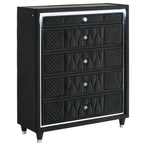  Coaster Furniture Lorient 223165 5-drawer LED Chest - Black IMAGE 1