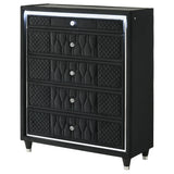  Coaster Furniture Lorient 223165 5-drawer LED Chest - Black IMAGE 11