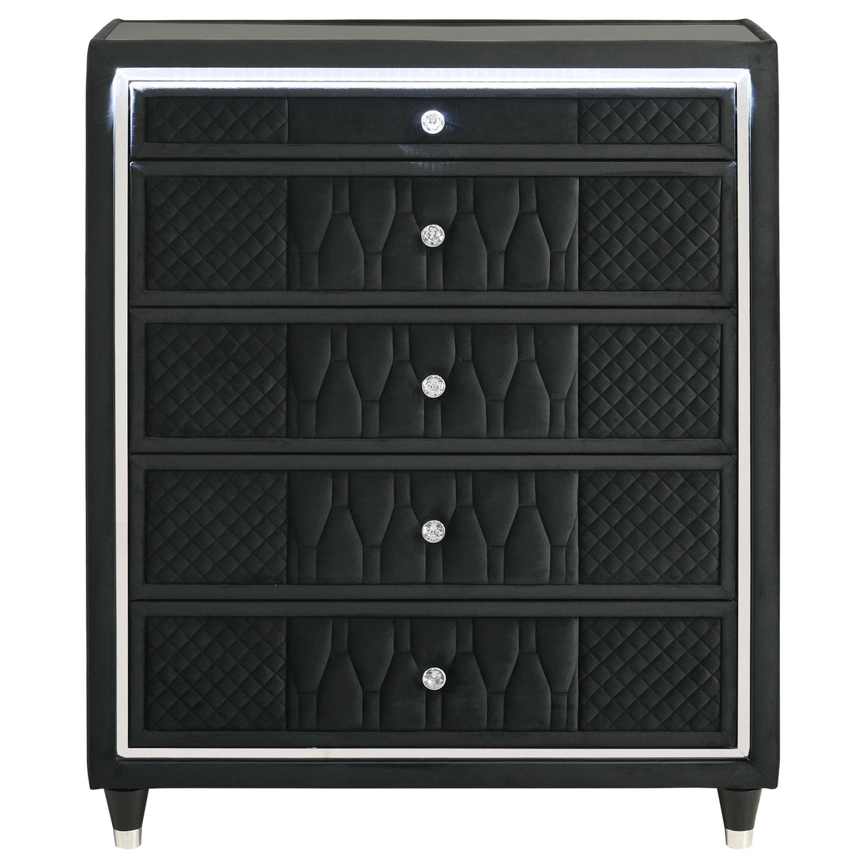  Coaster Furniture Lorient 223165 5-drawer LED Chest - Black IMAGE 8