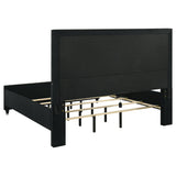  Coaster Furniture Ravenne 223191KE Velvet Upholstered Eastern King LED Panel Bed - Black IMAGE 6