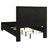  Coaster Furniture Ravenne 223191Q Velvet Upholstered Queen LED Panel Bed - Black IMAGE 5