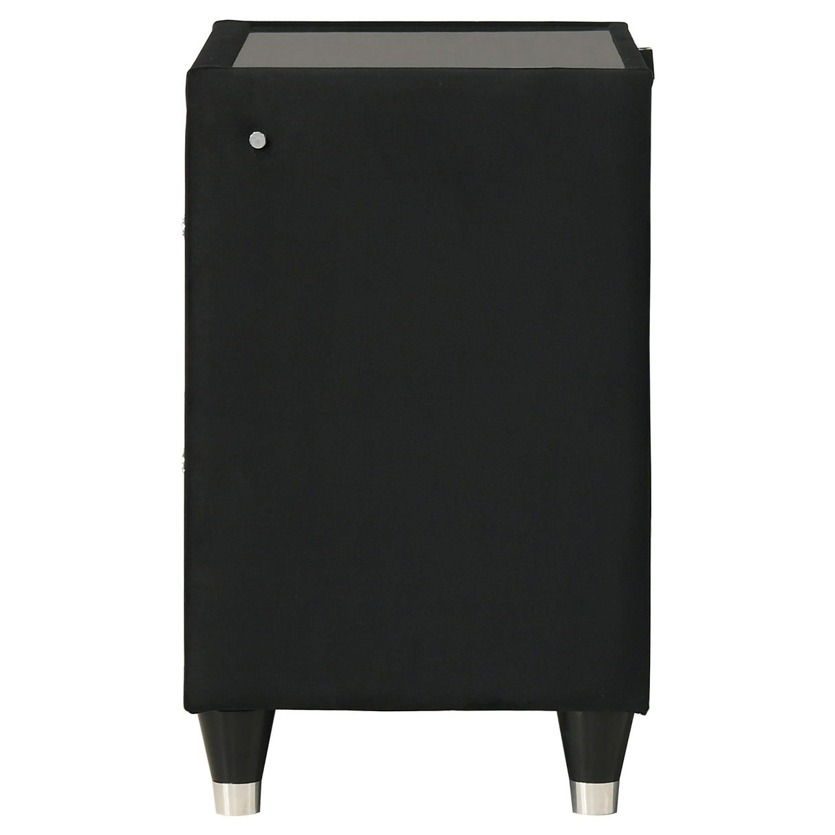  Coaster Furniture Ravenne 223192 2-drawer Velvet Upholstered LED Nightstand with USB - Black IMAGE 14