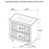  Coaster Furniture Ravenne 223192 2-drawer Velvet Upholstered LED Nightstand with USB - Black IMAGE 15