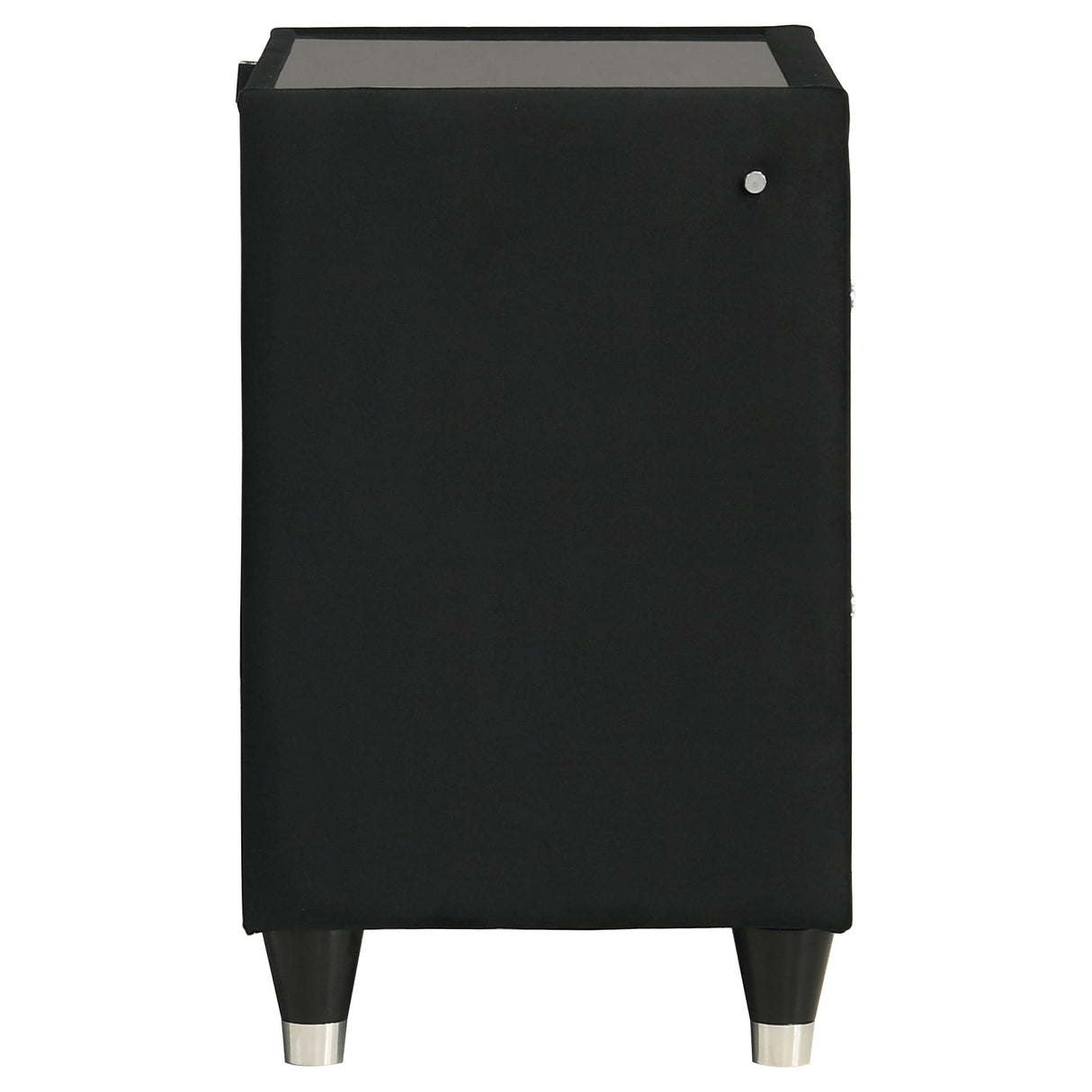 Coaster Furniture Ravenne 223192 2-drawer Velvet Upholstered LED Nightstand with USB - Black IMAGE 9