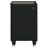  Coaster Furniture Ravenne 223192 2-drawer Velvet Upholstered LED Nightstand with USB - Black IMAGE 9