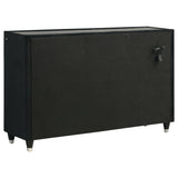  Coaster Furniture Ravenne 223193 8-drawer Velvet Upholstered LED Dresser Cabinet - Black IMAGE 2