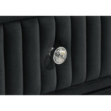  Coaster Furniture Ravenne 223193 8-drawer Velvet Upholstered LED Dresser Cabinet - Black IMAGE 3