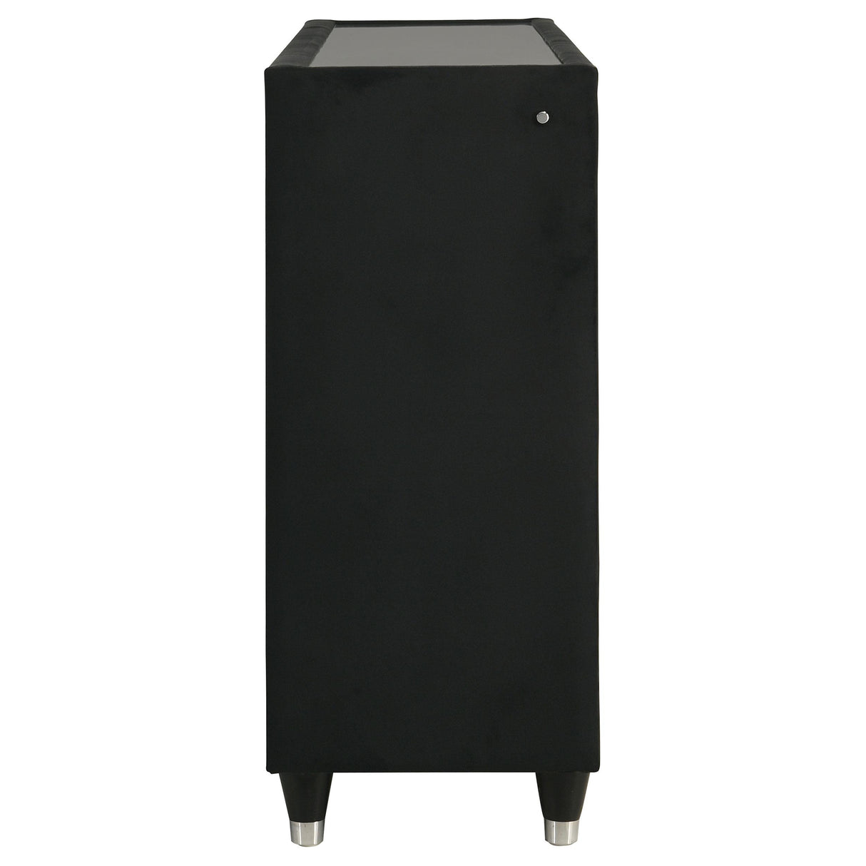  Coaster Furniture Ravenne 223193 8-drawer Velvet Upholstered LED Dresser Cabinet - Black IMAGE 9