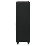  Coaster Furniture Ravenne 223195 5-drawer Velvet Upholstered LED Chest - Black IMAGE 12