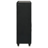  Coaster Furniture Ravenne 223195 5-drawer Velvet Upholstered LED Chest - Black IMAGE 14