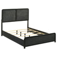  Coaster Furniture Cavelle 223661F 51-inch Upholstered Full Panel Bed - Black IMAGE 1