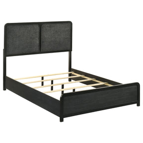  Coaster Furniture Cavelle 223661F 51-inch Upholstered Full Panel Bed - Black IMAGE 1