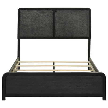  Coaster Furniture Cavelle 223661F 51-inch Upholstered Full Panel Bed - Black IMAGE 10