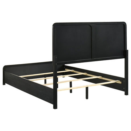  Coaster Furniture Cavelle 223661F 51-inch Upholstered Full Panel Bed - Black IMAGE 3