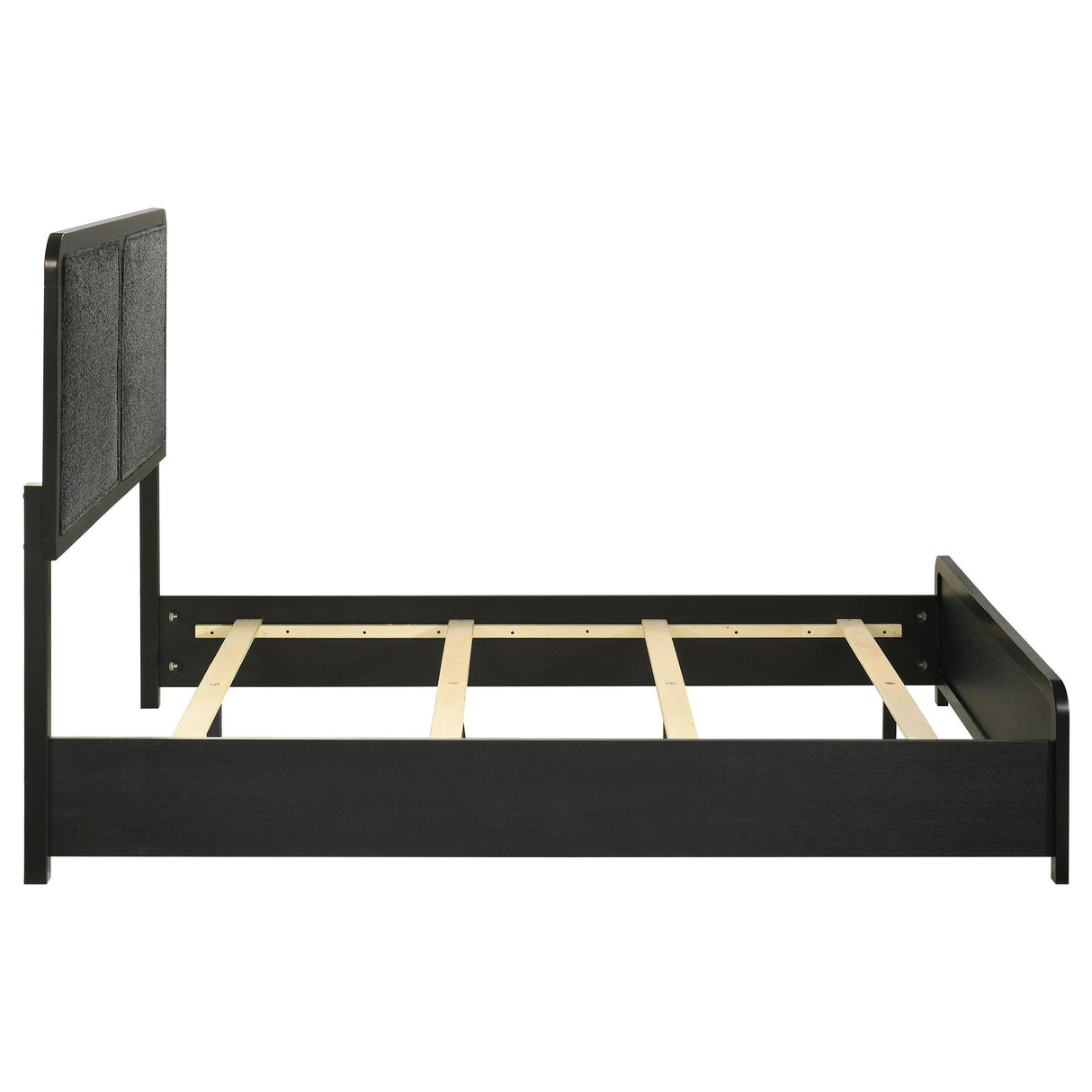  Coaster Furniture Cavelle 223661F 51-inch Upholstered Full Panel Bed - Black IMAGE 5